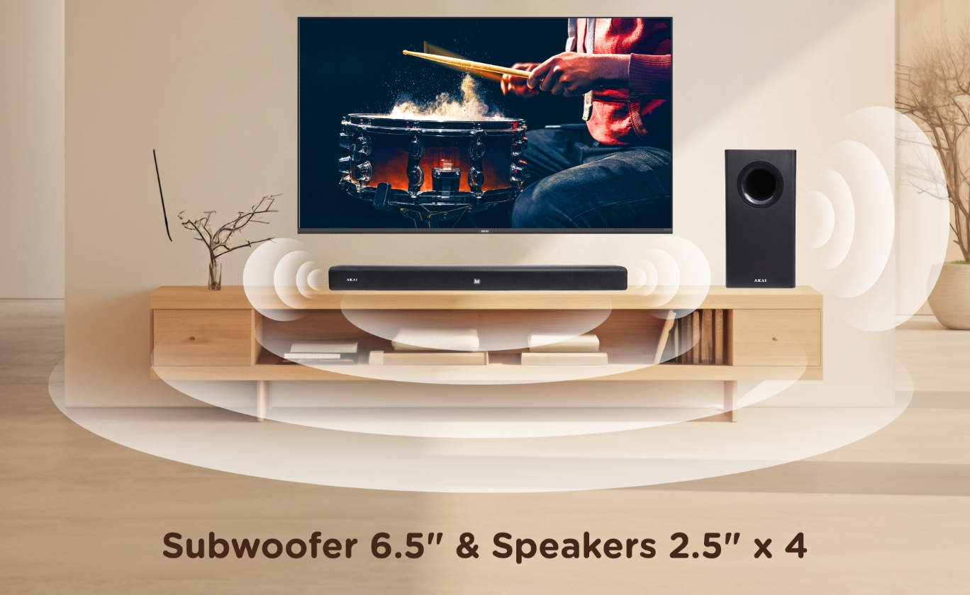 2.1 Channel Soundbar Speaker with Wired Subwoofer SigmaX-140